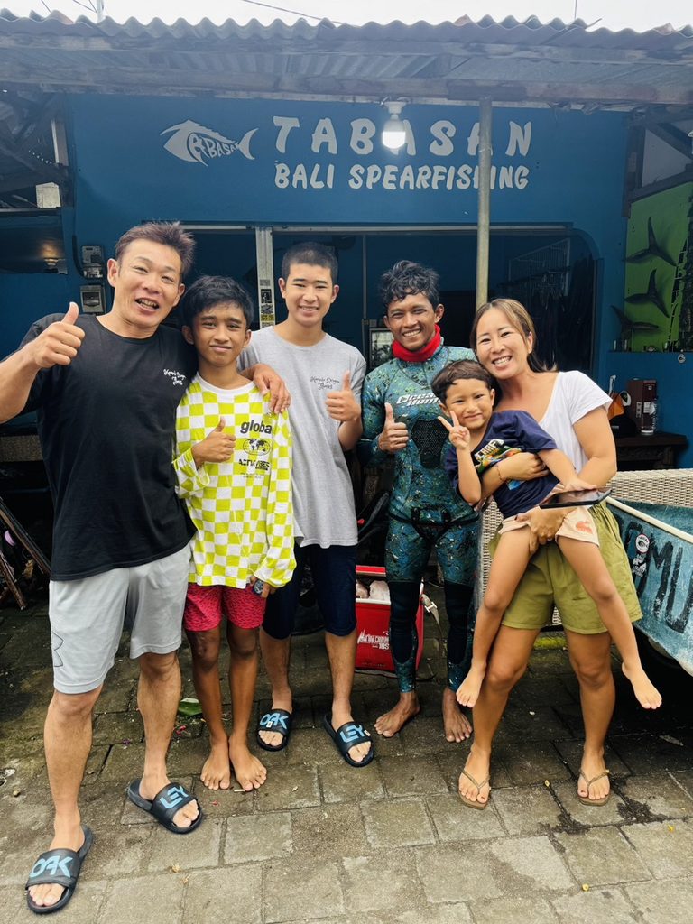 Tabasan bali spearfishing お客様と