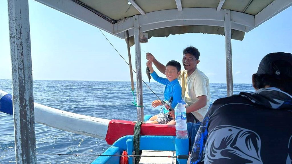 Tabasan bali子供と楽しく釣り